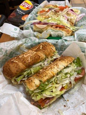 Supreme meats and Subway Club Regular