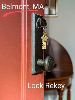 Lock Rekey (Belmont, MA)