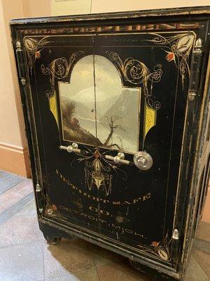 Large safe- beautiful painting. Manufactured in Detroit Michigan 1878.