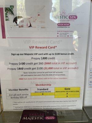 VIP Rewards Card