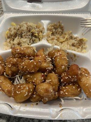 Sesame Chicken with Fried rice