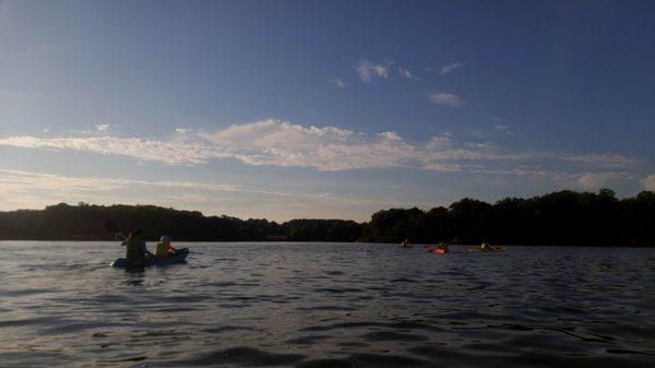 Kayaking by the sunset....