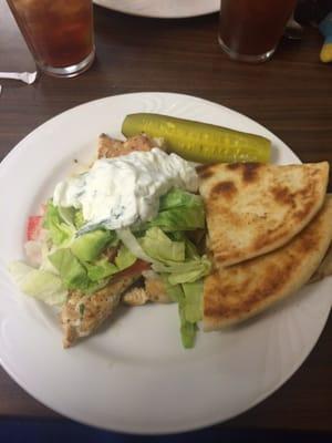 The Chicken Souvlaki is by far the best lunch meal! I've been getting it for years and it's as authentic as it gets...