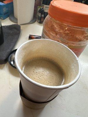 Under filled coffee after I paid for a 16oz