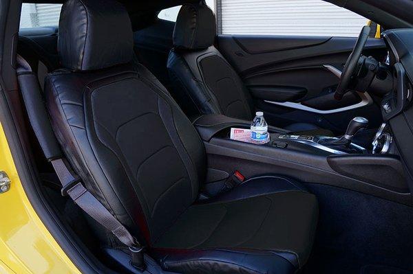 2016~ Chevy Camaro S.leather custom seat covers. -Black