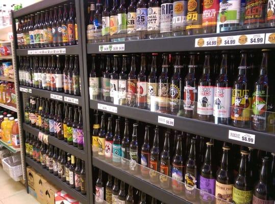 Surprising selection of beers for a little store...