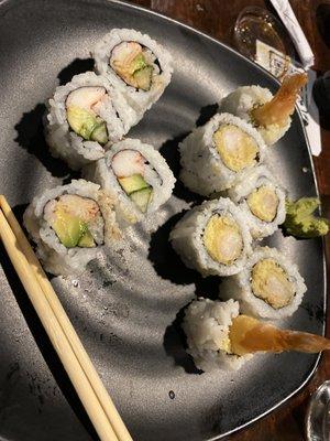 California roll & fried shrimp roll