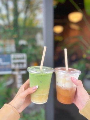 Dirty Matcha / hot 12oz - ice 16oz  Snow Americano/ hot 12oz - ice 16oz