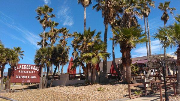 This is Blackbeard's as seen from the front.  There is even a patio out front.