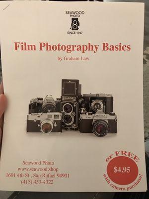 Film Photography Basics packet I got for free when I picked up my film camera