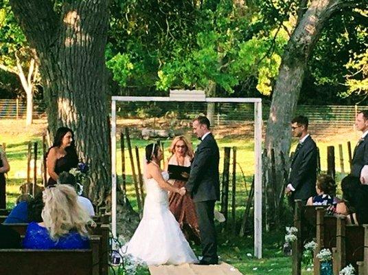 Wedding at Hilltop Ranch August 19, 2017 Officiated by Jeanieva.