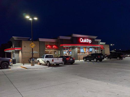 Outside the convenience store. Storefront view from pump #16.