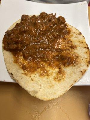 Carne guisada taco