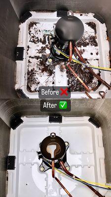 AC unit before & after