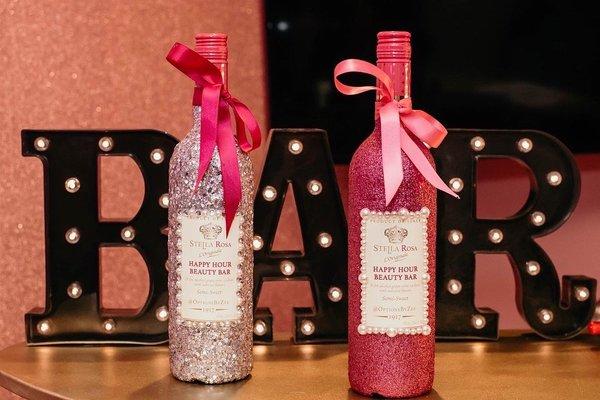 Custom wine bottle happy hour bottles --decor