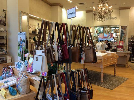 Handbags sold here along with jewelry and accessories