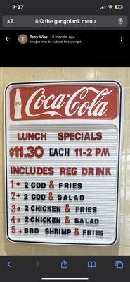 Lunch specials