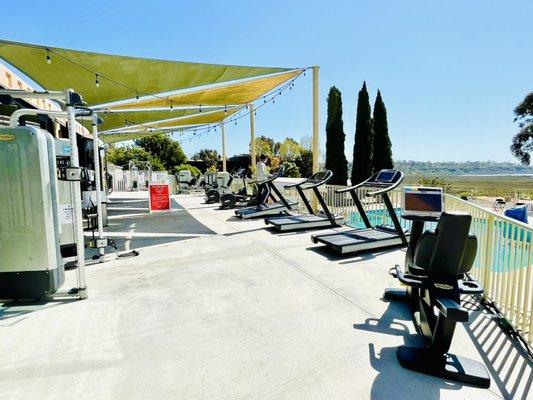 Outdoor workout area.