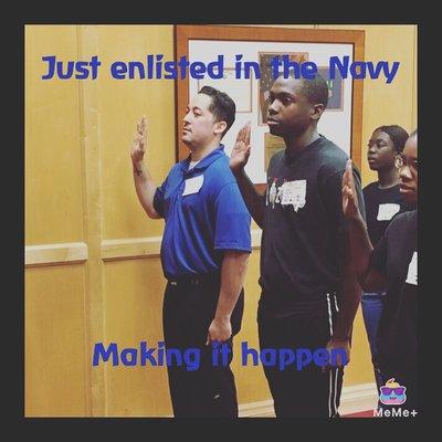 Making it happen for our new Future Sailor! William Wolfrom 954-740-0277