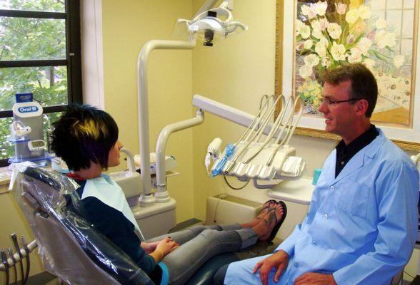 Dr. Shepstone with a Patient - Family & Cosmetic Dentistry in Glenview