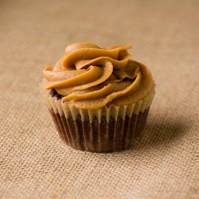 Our Cookie Butter Chocolate cupcake is a nut-free spread alternative to our Peanut Butter Chocolate cupcake.