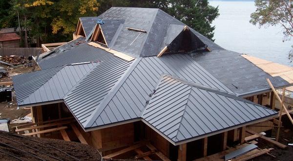 Standing seam Metal Roof installation in Seattle.