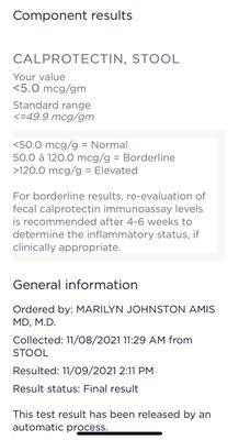 Results (from Kaiser) after treatment