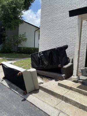 The dead couch graveyard in the back of the complex is gross.