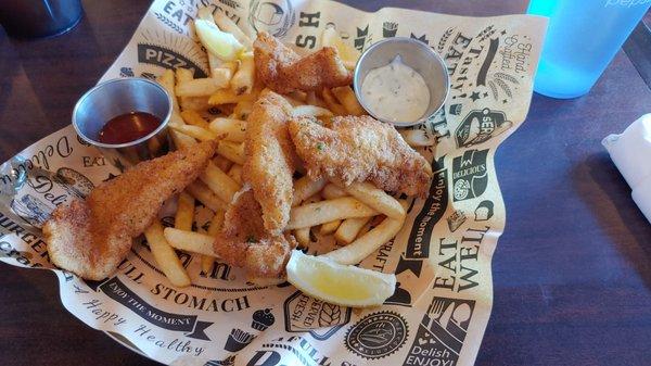 Fish and chips basket.