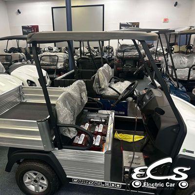 Club Car Carryall 2-Passenger Electric Utility Vehicle at ECSS.
 
 Visit our showroom now in Long Beach, CA!