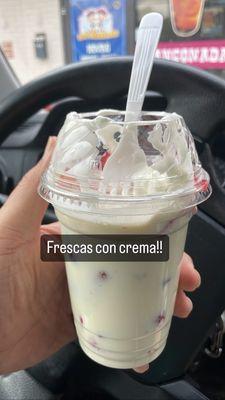 Frescas con crema