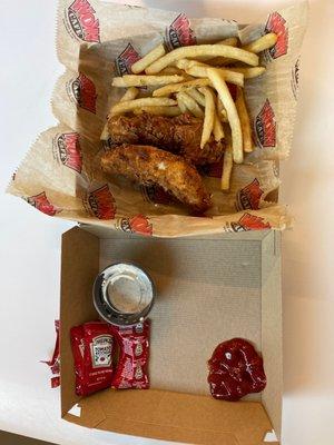 tenders combo. the ranch is extra, and all their sauces could use some help