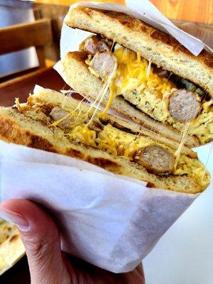 Sausage breakfast torta