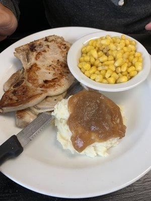 Pork chops and mashed