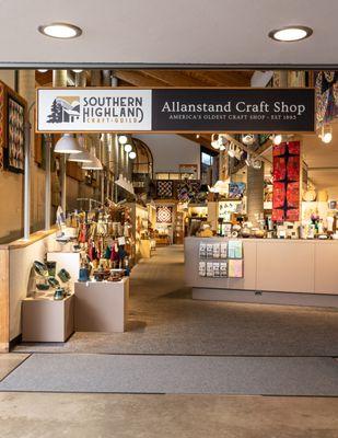 Entrance to Allanstand Craft Shop inside the Folk Art Center.