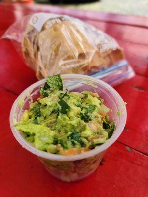 Side of guac. Chips are sold separately.