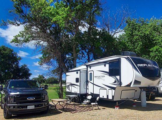 Campsites with shade.