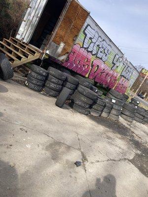 The front of the tire yard!