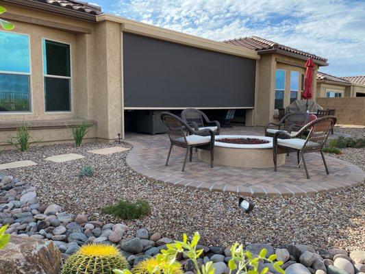 Tucson Solution Screens provide daytime privacy.