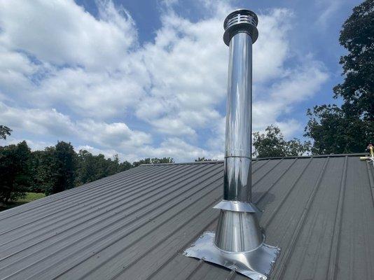 Chimney system and flashing