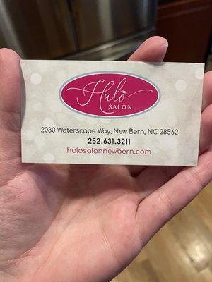 Super easy to book online- but here's a photo of their business card for additional reference.