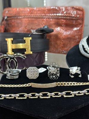 Fine jewelry and designer belts