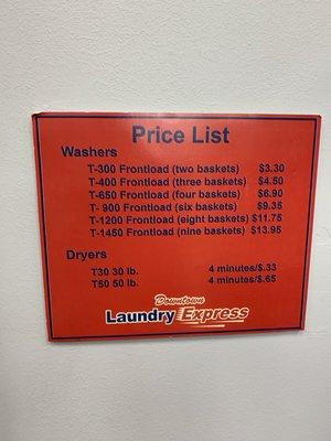 Price list