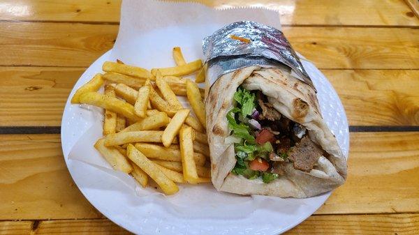 Gyro with Fries.