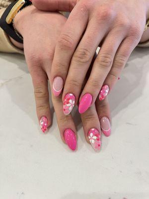 Hard gel set with nail art