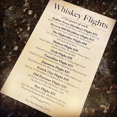 Whiskey Flights