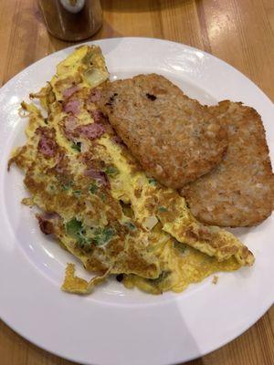 Omelette with Hash Browns