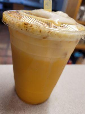 Iced turmeric latte