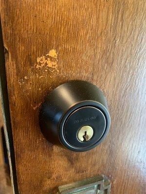 Replaced a lock on Monday late morning.