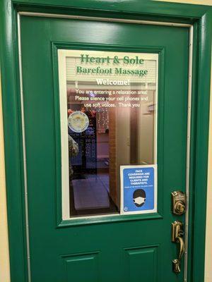 Office Front Door - Masks are required